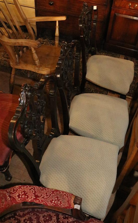 3 Edwardian chairs